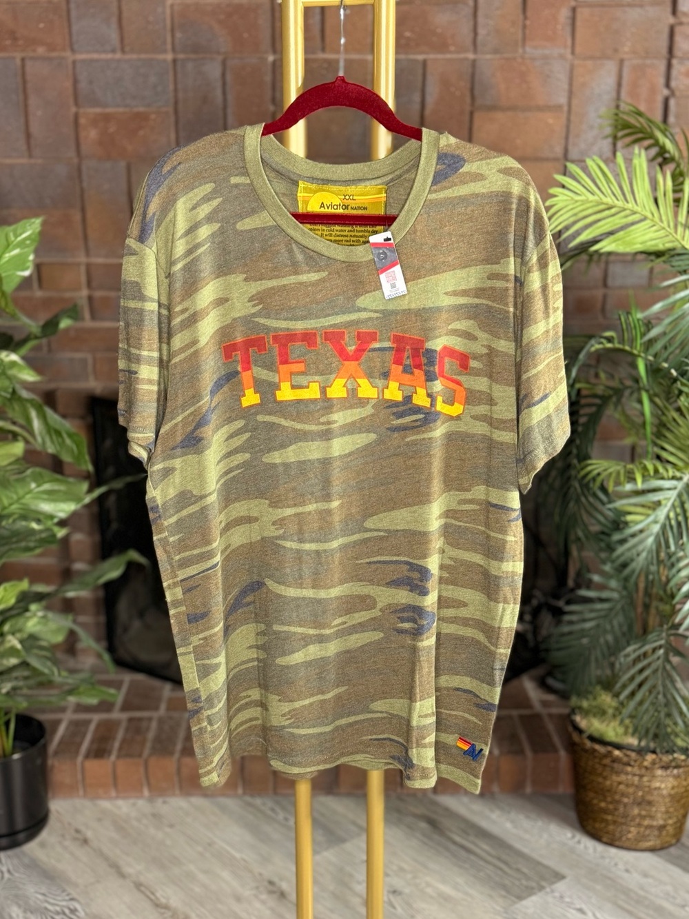 Aviator Nation x University of Texas Longhorns Camo Tee Men’s XXL NWT